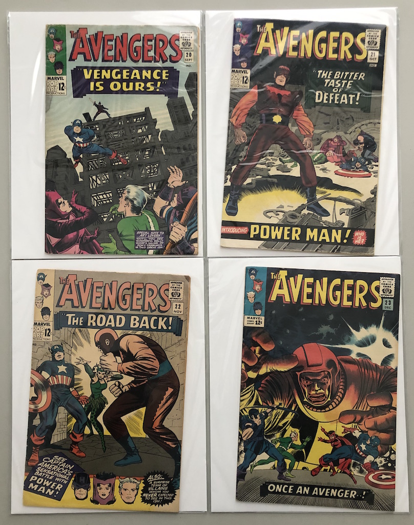 Lot of (4) 1965 "The Avengers" First Issue Marvel Comic Books with Issue #20, Issue #21, Issue #22 & Issue #23 at PristineAuction.com Lot of (4) 1965 "The Avengers" First Issue Marvel Comic Books with Issue #20, Issue #21, Issue #22 & Issue #23 at PristineAuction.com