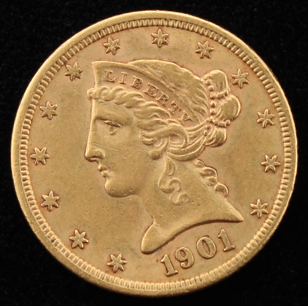 1901 Liberty Head $5 Five Dollar Gold Coin at PristineAuction.com 1901 Liberty Head $5 Five Dollar Gold Coin at PristineAuction.com