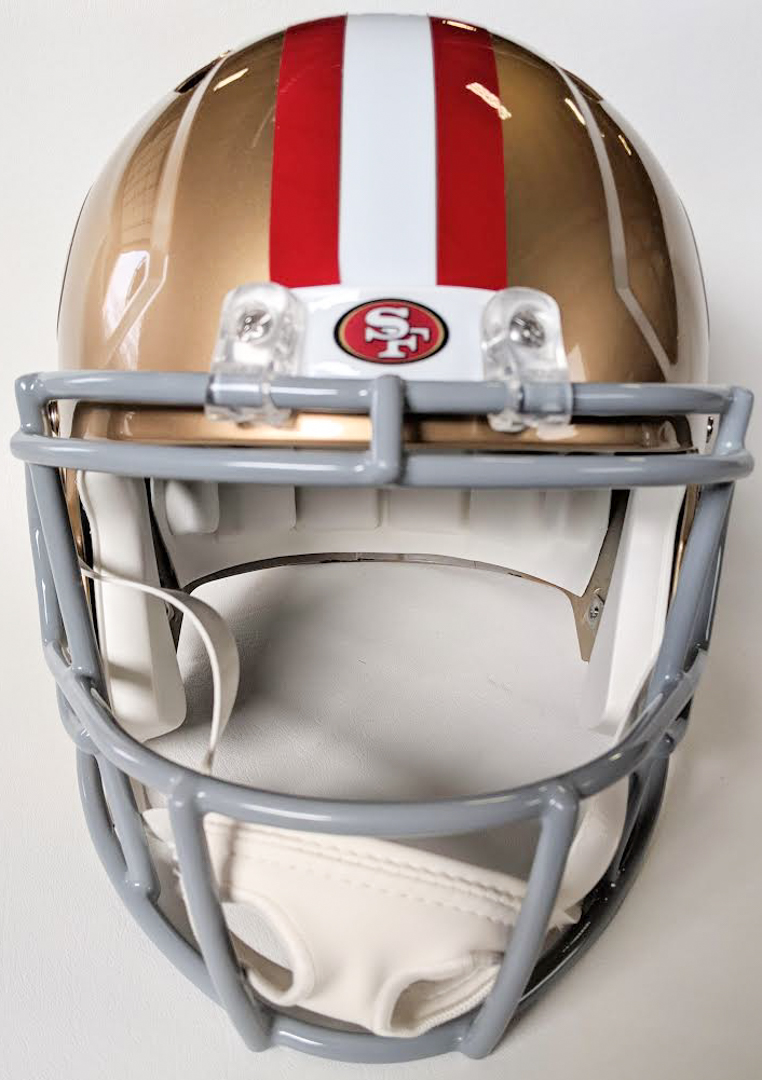 George Kittle Signed San Francisco 49ers Full-Size Speed Helmet (Beckett COA) at PristineAuction.com George Kittle Signed San Francisco 49ers Full-Size Speed Helmet (Beckett COA) at PristineAuction.com