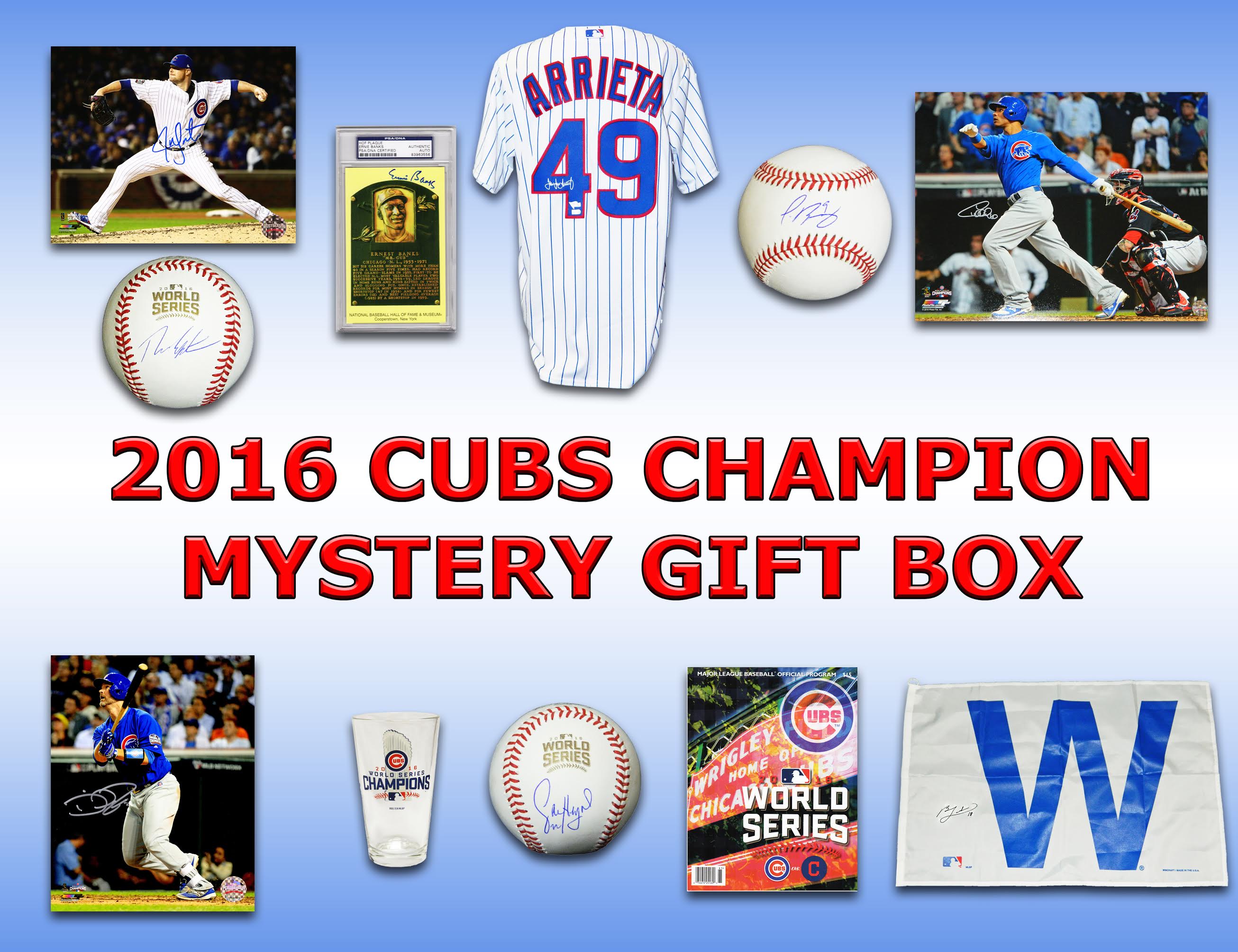 2016 Chicago Cubs World Champs Mystery Autograph Gift Box – Series 6 (Limited to 108) at PristineAuction.com 2016 Chicago Cubs World Champs Mystery Autograph Gift Box – Series 6 (Limited to 108) at PristineAuction.com