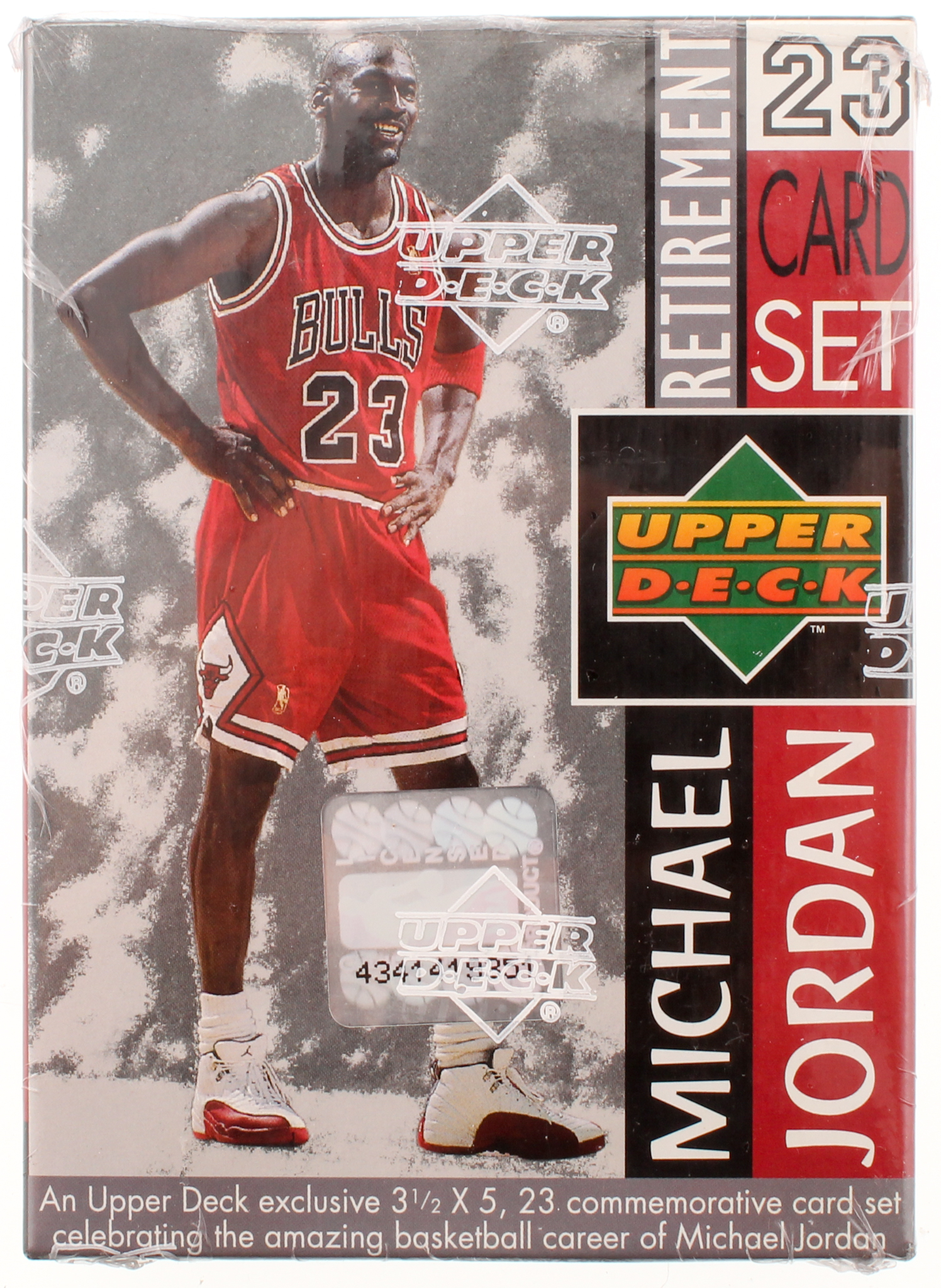 1999 Upper Deck Michael Jordan Retirement Card Box Set with (23) Cards at PristineAuction.com 1999 Upper Deck Michael Jordan Retirement Card Box Set with (23) Cards at PristineAuction.com