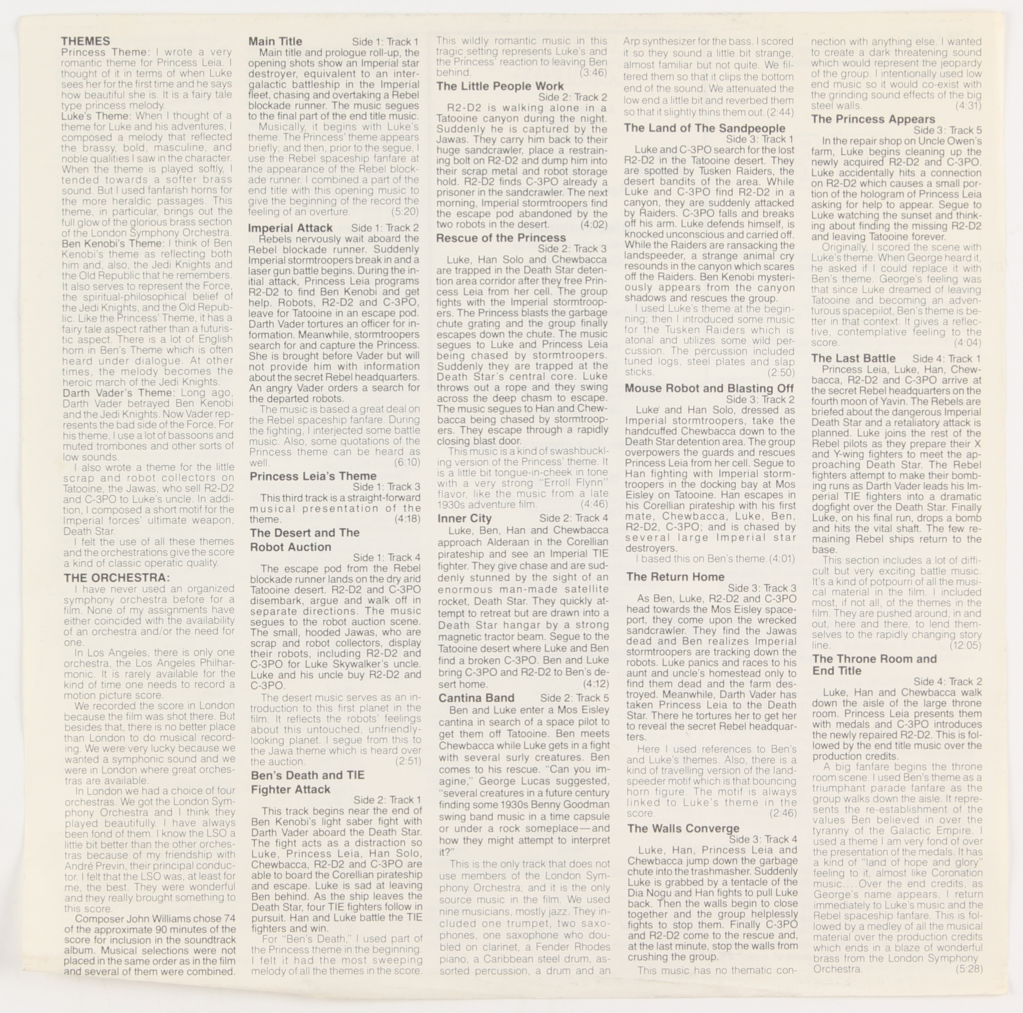 Vintage 1977 "Star Wars" Vinyl LP Soundtrack Record Album at PristineAuction.com Vintage 1977 "Star Wars" Vinyl LP Soundtrack Record Album at PristineAuction.com