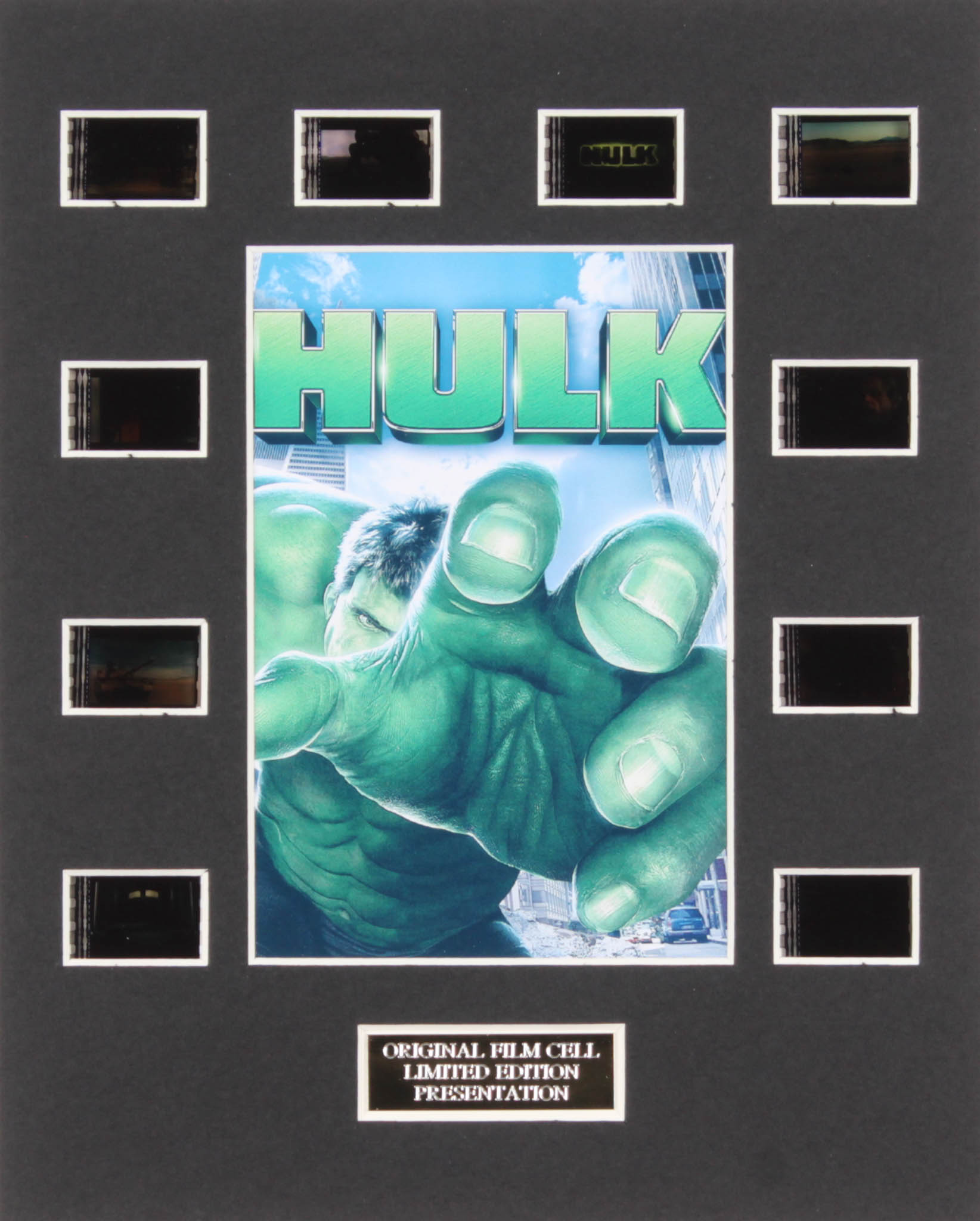 "Hulk" LE 8x10 Custom Matted Original Film / Movie Cell Display at PristineAuction.com "Hulk" LE 8x10 Custom Matted Original Film / Movie Cell Display at PristineAuction.com