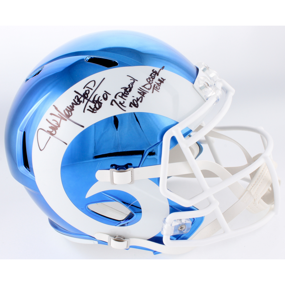 Jack Youngblood Signed Los Angeles Rams Full Size Chrome Speed Helmet ...