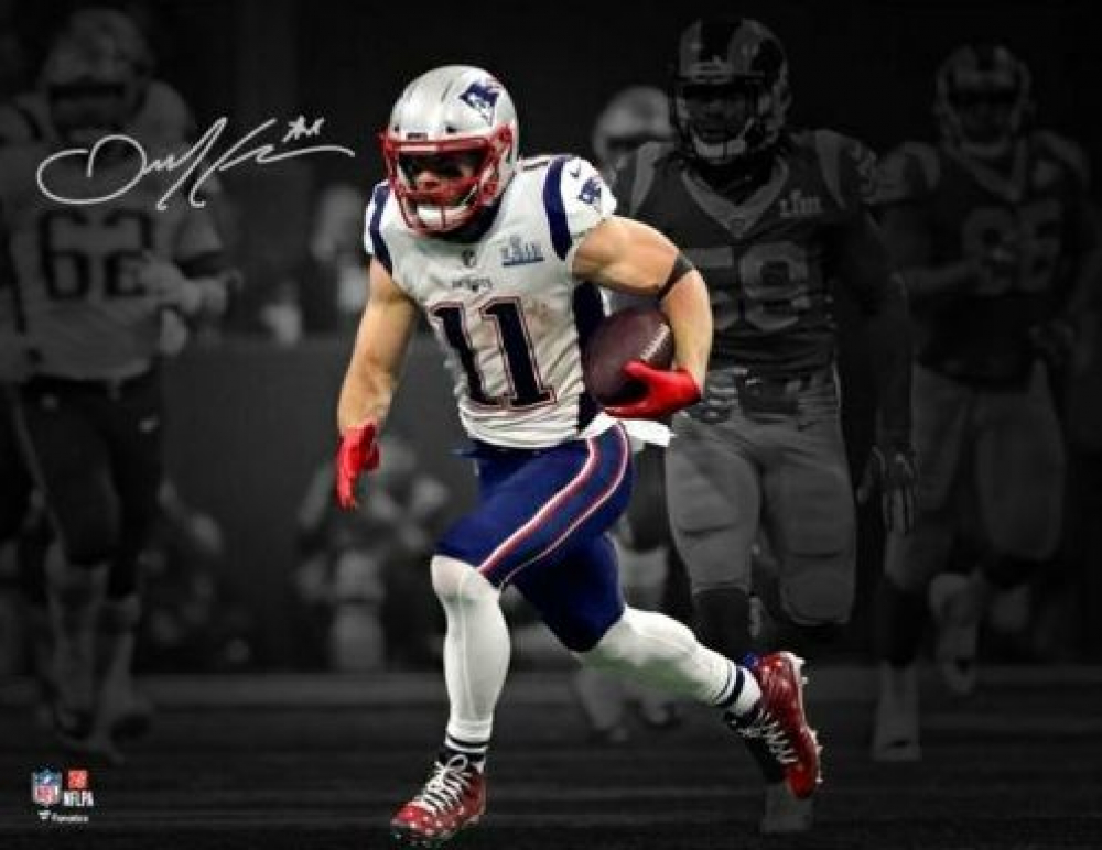 edelman signed football