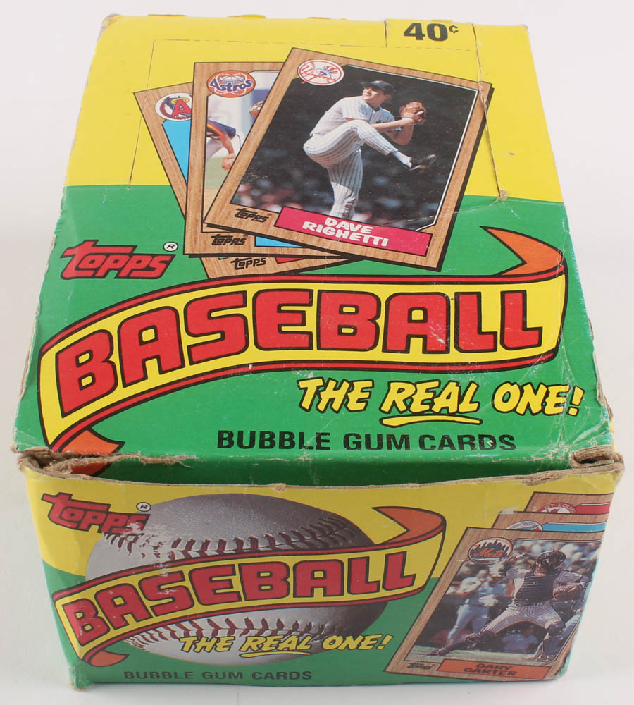 1987 Topps "The Real One" Bubble Gum Baseball Cards Box with (36) Packs at PristineAuction.com 1987 Topps "The Real One" Bubble Gum Baseball Cards Box with (36) Packs at PristineAuction.com