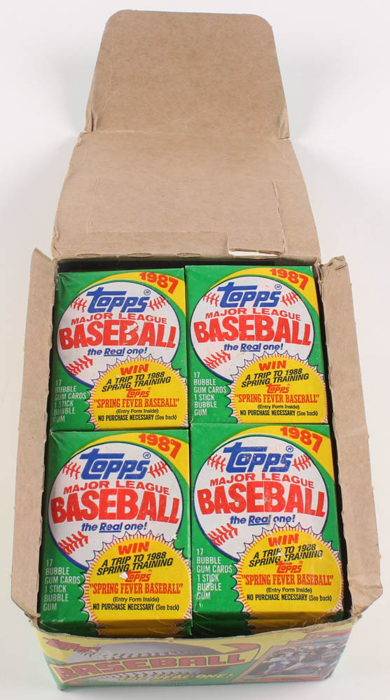 1987 Topps "The Real One" Bubble Gum Baseball Cards Box with (36) Packs at PristineAuction.com 1987 Topps "The Real One" Bubble Gum Baseball Cards Box with (36) Packs at PristineAuction.com