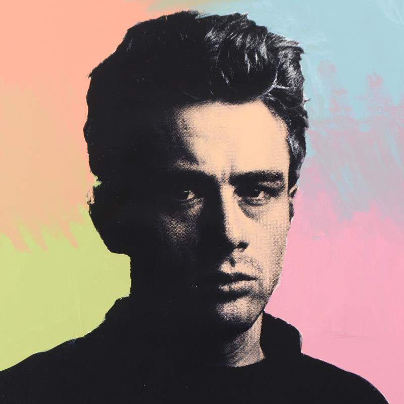 Steve Kaufman Signed "James Dean" Hand Embellished Limited Edition 20x20 Silkscreen on Canvas #28/50 at PristineAuction.com Steve Kaufman Signed "James Dean" Hand Embellished Limited Edition 20x20 Silkscreen on Canvas #28/50 at PristineAuction.com