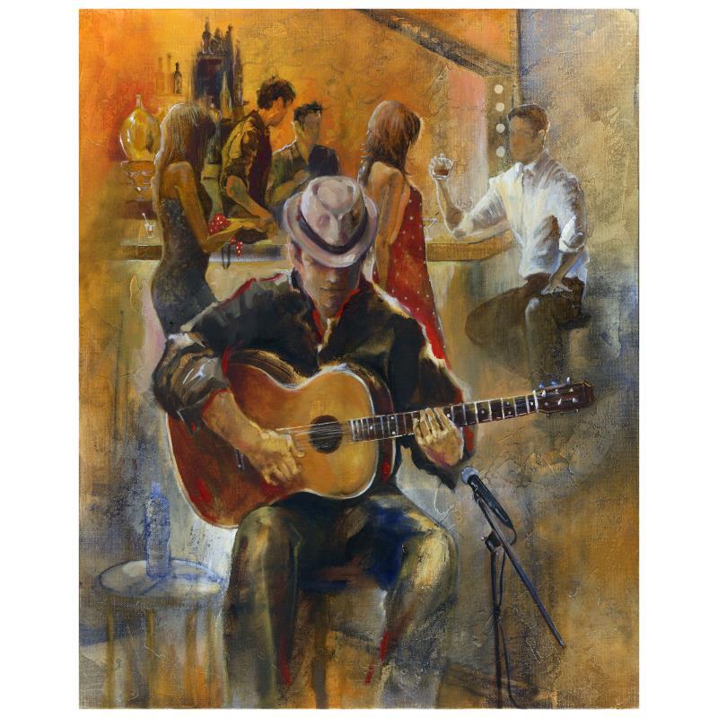 Lena Sotskova Signed "Lounge Singer" 20x16 Original Oil Painting on Canvas at PristineAuction.com Lena Sotskova Signed "Lounge Singer" 20x16 Original Oil Painting on Canvas at PristineAuction.com