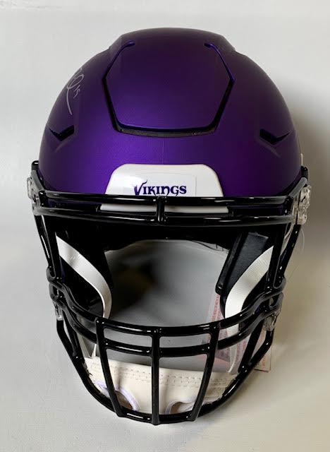 Adam Thielen Signed Minnesota Vikings Full-Size Authentic On-Field Speedflex Helmet (Beckett COA) at PristineAuction.com Adam Thielen Signed Minnesota Vikings Full-Size Authentic On-Field Speedflex Helmet (Beckett COA) at PristineAuction.com