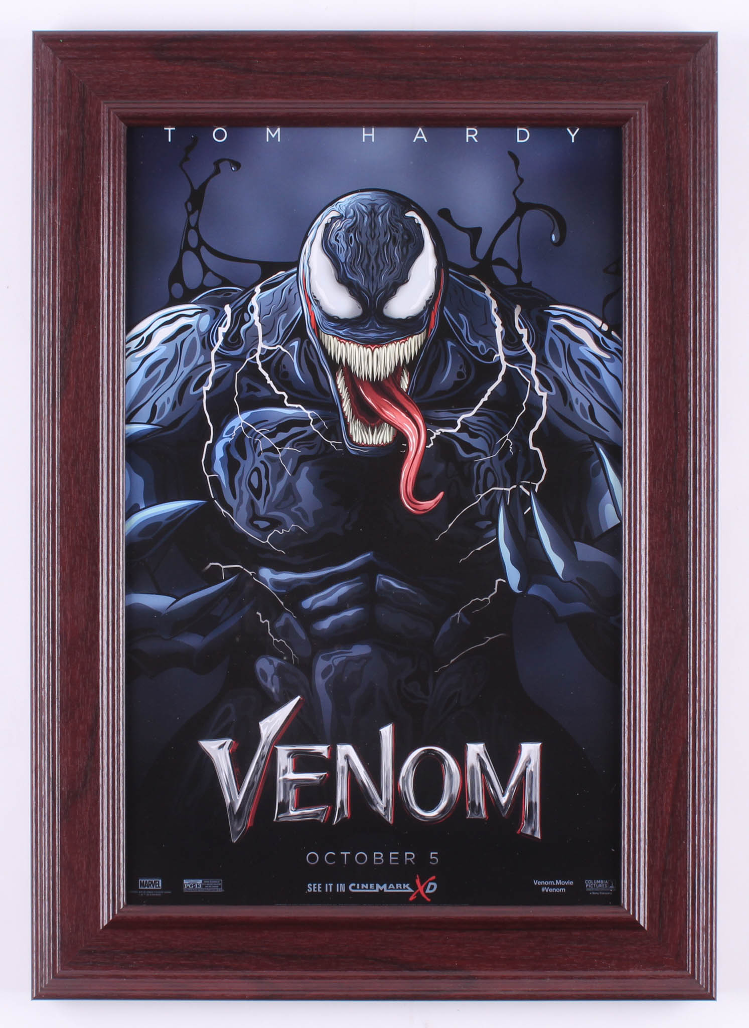 "Venom" 14.5x20.5 Custom Framed Movie Poster Display at PristineAuction.com "Venom" 14.5x20.5 Custom Framed Movie Poster Display at PristineAuction.com