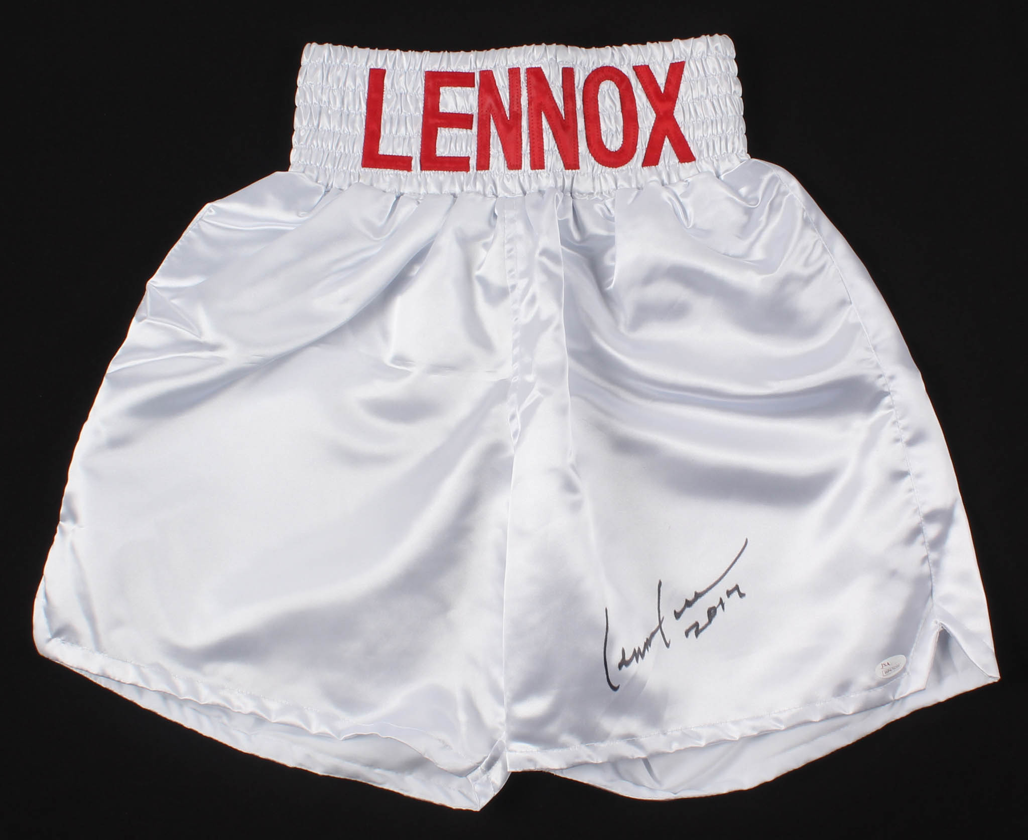 Lennox Lewis Signed Boxing Trunks Inscribed "2017" (JSA COA) at PristineAuction.com Lennox Lewis Signed Boxing Trunks Inscribed "2017" (JSA COA) at PristineAuction.com