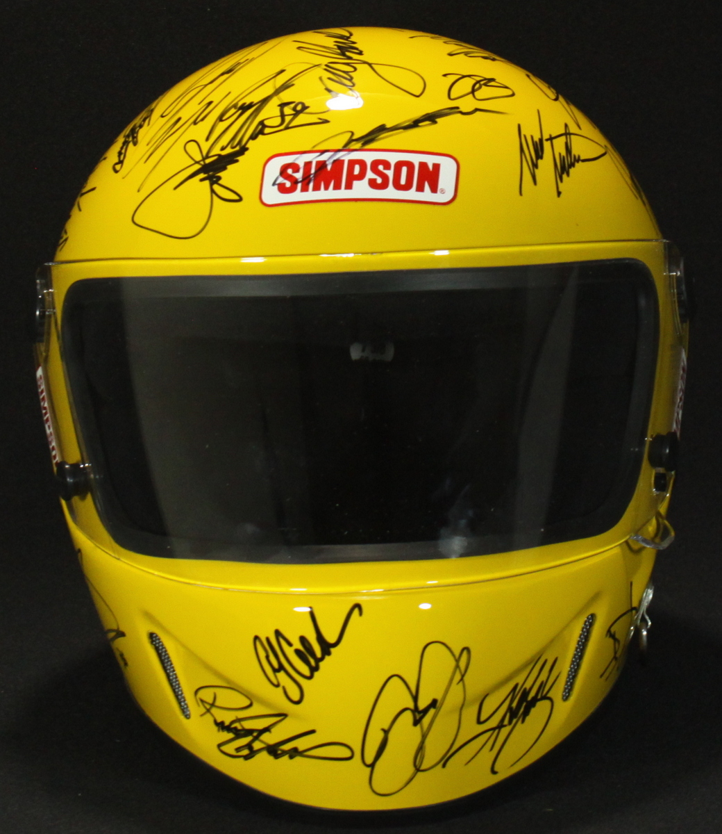 NASCAR Legends Full-Size Simpson Racing Helmet Signed by (50) with Dale ...