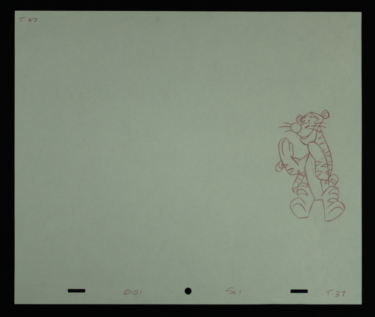 Walt Disney "Tigger" Winnie the Pooh Original Production Animation Cel Sketch (PA LOA) at PristineAuction.com Walt Disney "Tigger" Winnie the Pooh Original Production Animation Cel Sketch (PA LOA) at PristineAuction.com