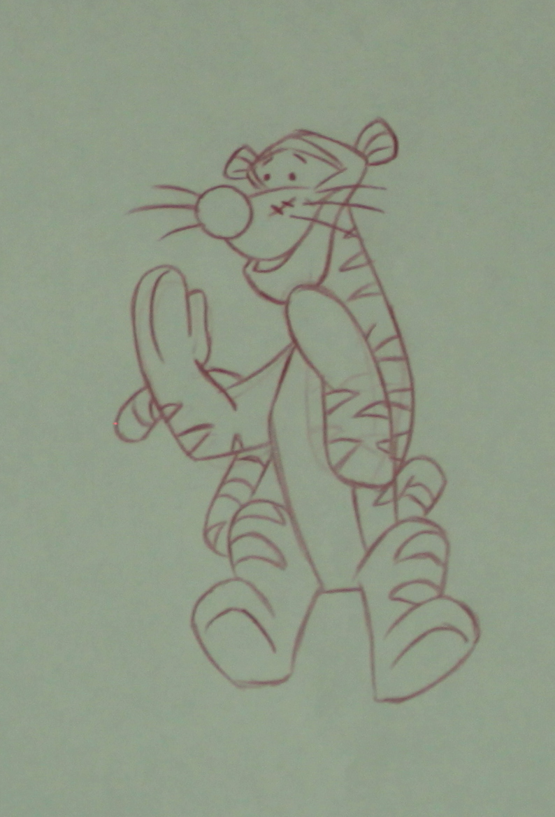 Walt Disney "Tigger" Winnie the Pooh Original Production Animation Cel Sketch (PA LOA) at PristineAuction.com Walt Disney "Tigger" Winnie the Pooh Original Production Animation Cel Sketch (PA LOA) at PristineAuction.com