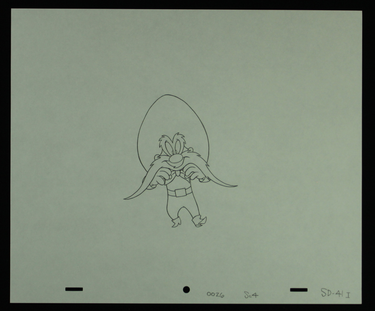 Warner Bros. "Yosemite Sam" Looney Tunes Original Production Animation Cel Sketch (PA LOA) at PristineAuction.com Warner Bros. "Yosemite Sam" Looney Tunes Original Production Animation Cel Sketch (PA LOA) at PristineAuction.com