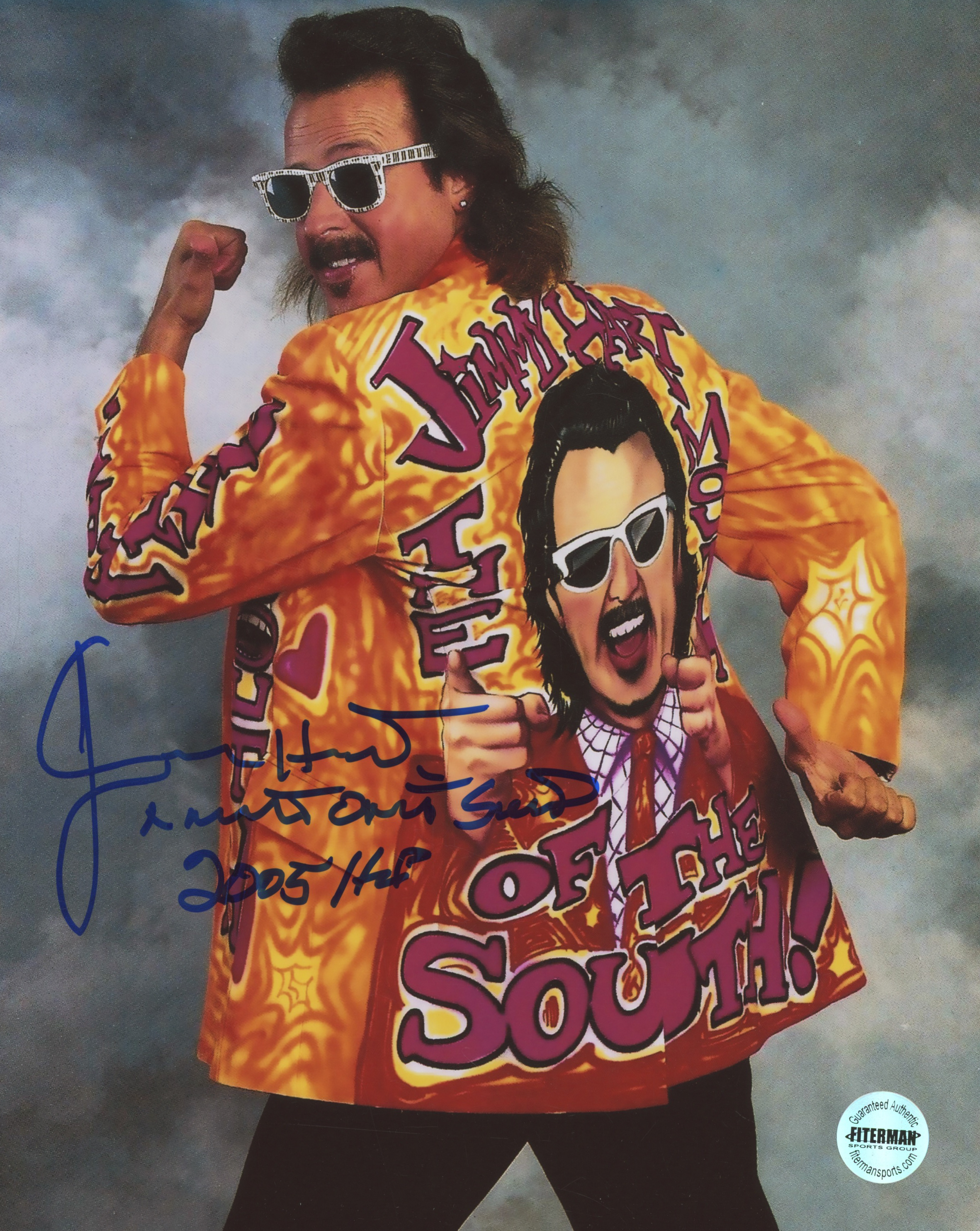 Jimmy Hart Signed WWE 8x10 Photo Inscribed "Mouth of the South" & "2005 HOF" (Fiterman Sports Hologram) at PristineAuction.com Jimmy Hart Signed WWE 8x10 Photo Inscribed "Mouth of the South" & "2005 HOF" (Fiterman Sports Hologram) at PristineAuction.com