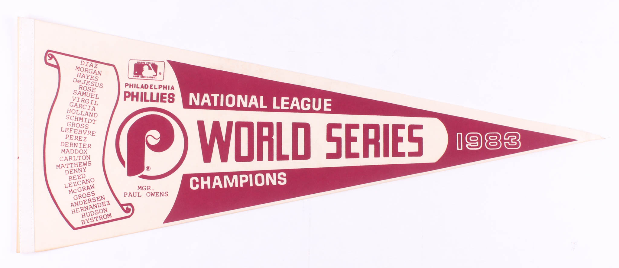 Philadelphia Phillies 1983 World Series Pennant at PristineAuction.com Philadelphia Phillies 1983 World Series Pennant at PristineAuction.com