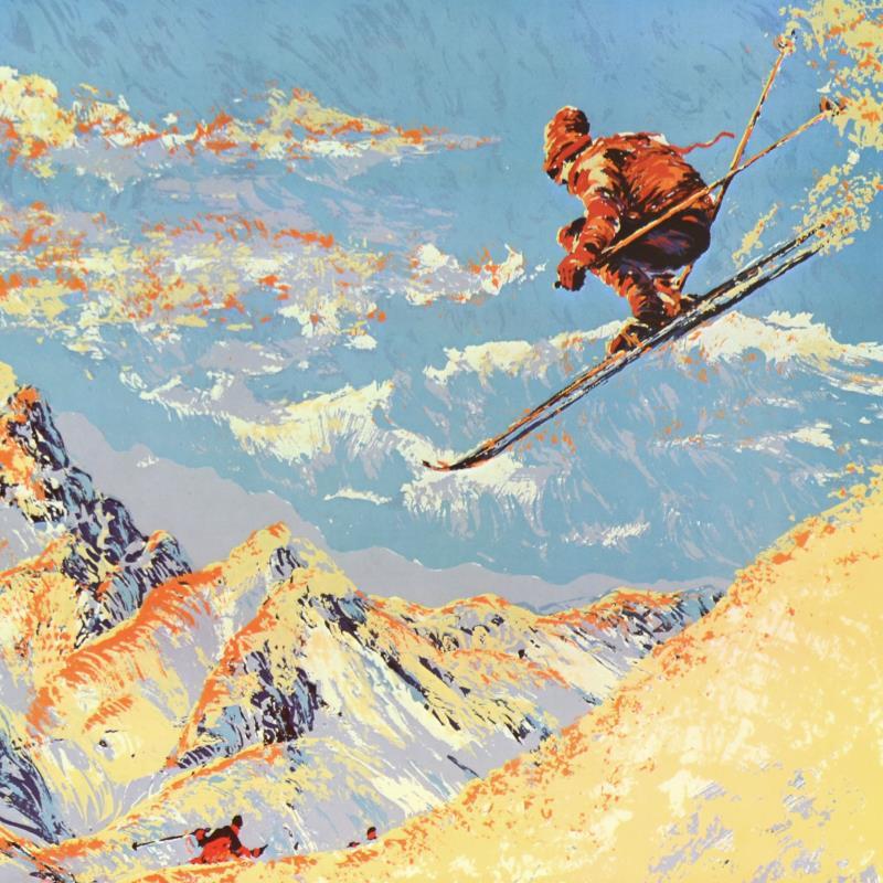 Paul Blaine Henrie Signed "The Sunset Skier" Limited Edition 26x20 Serigraph from a PP Edition at PristineAuction.com Paul Blaine Henrie Signed "The Sunset Skier" Limited Edition 26x20 Serigraph from a PP Edition at PristineAuction.com
