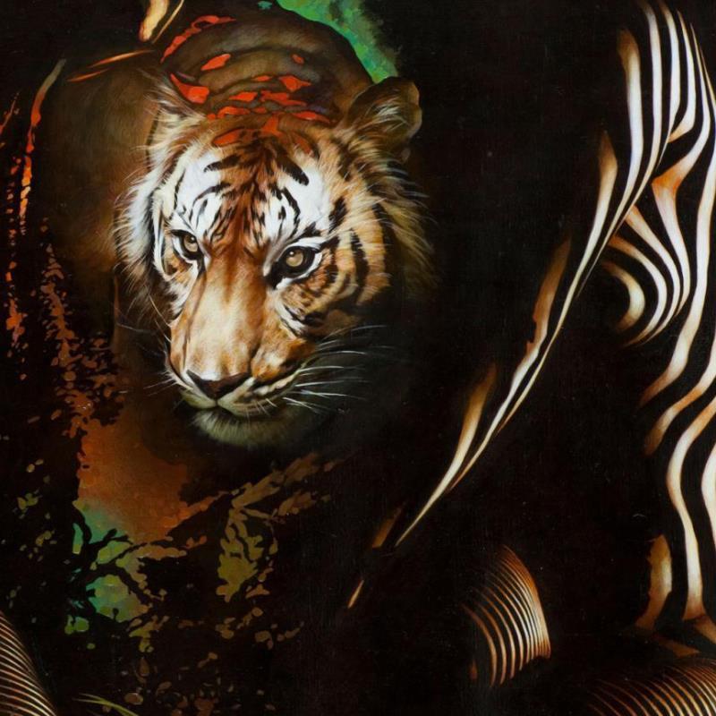 Vera V. Goncharenko Signed "The Ladies with the Tiger" LE 24x36 Giclee on Canvas (PA) at PristineAuction.com Vera V. Goncharenko Signed "The Ladies with the Tiger" LE 24x36 Giclee on Canvas (PA) at PristineAuction.com