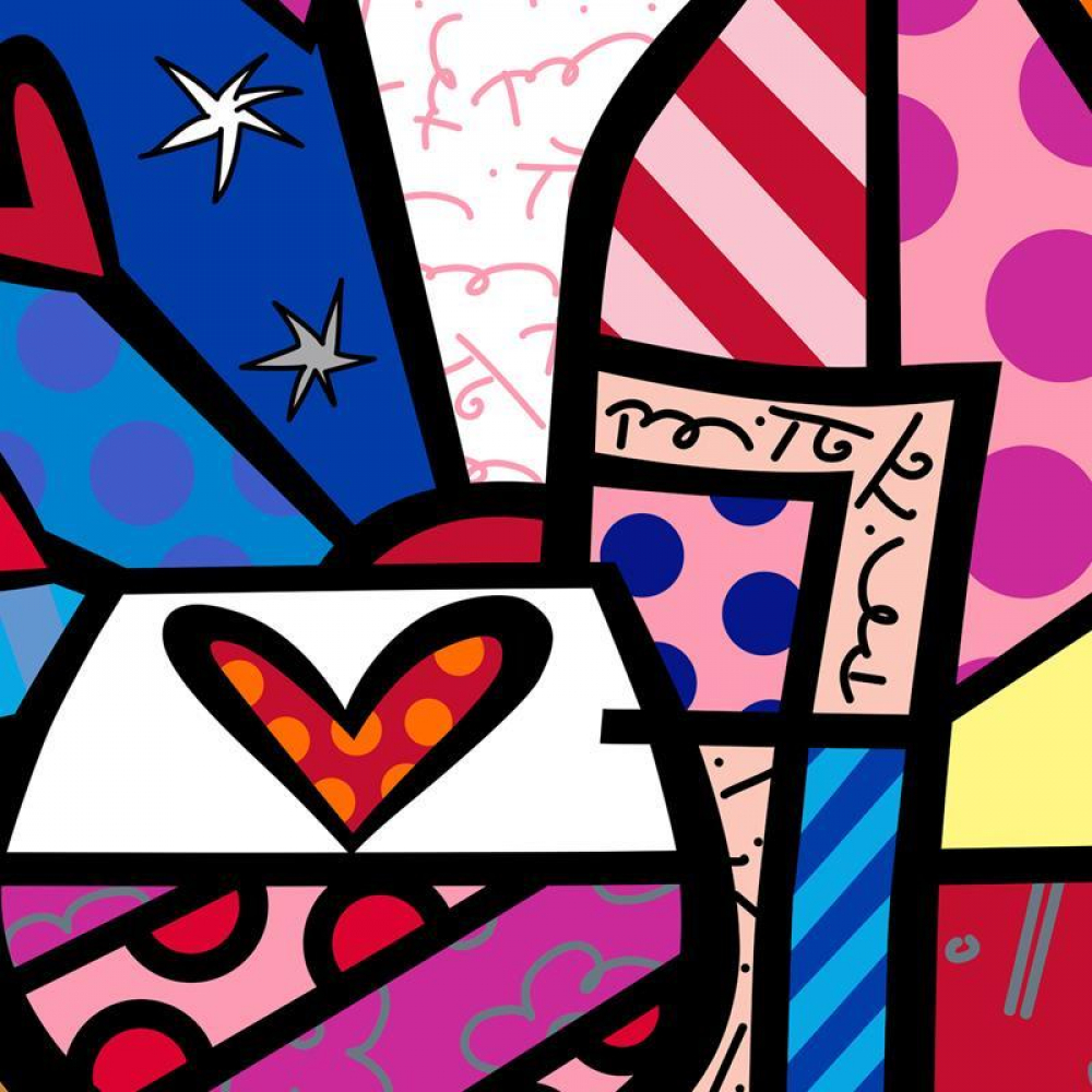 Romero Britto Signed "Rose All Day" Limited Edition 60x48 Giclee on ...