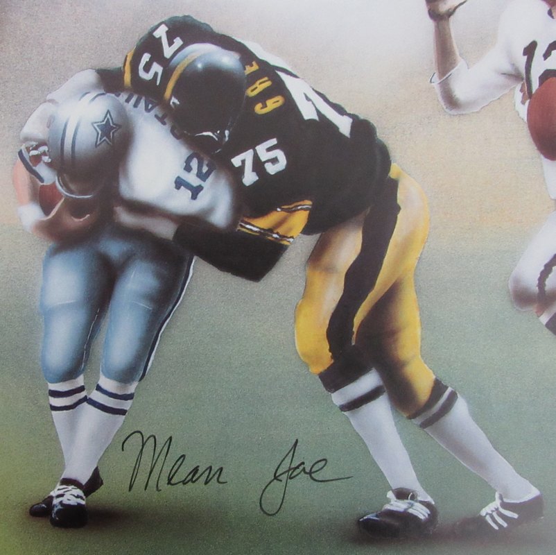 Pittsburgh Steelers "Steel Curtain" Signed 24x33 Lithograph Signed by (4) with Mean Joe Greene, Ernie Holmes, L.C. Greenwood & Dwight White (JSA LOA) at PristineAuction.com Pittsburgh Steelers "Steel Curtain" Signed 24x33 Lithograph Signed by (4) with Mean Joe Greene, Ernie Holmes, L.C. Greenwood & Dwight White (JSA LOA) at PristineAuction.com