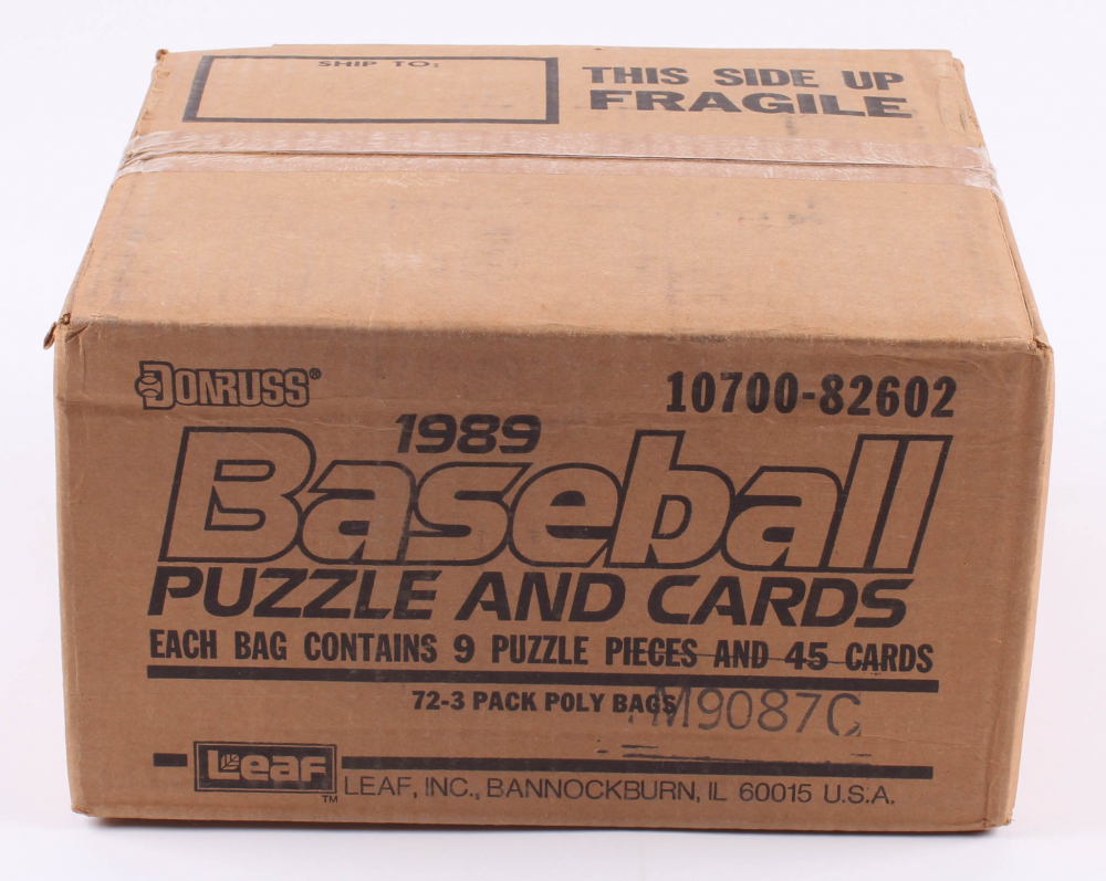 1989 Donruss Baseball Card Box with (72) Rack Packs Pristine Auction