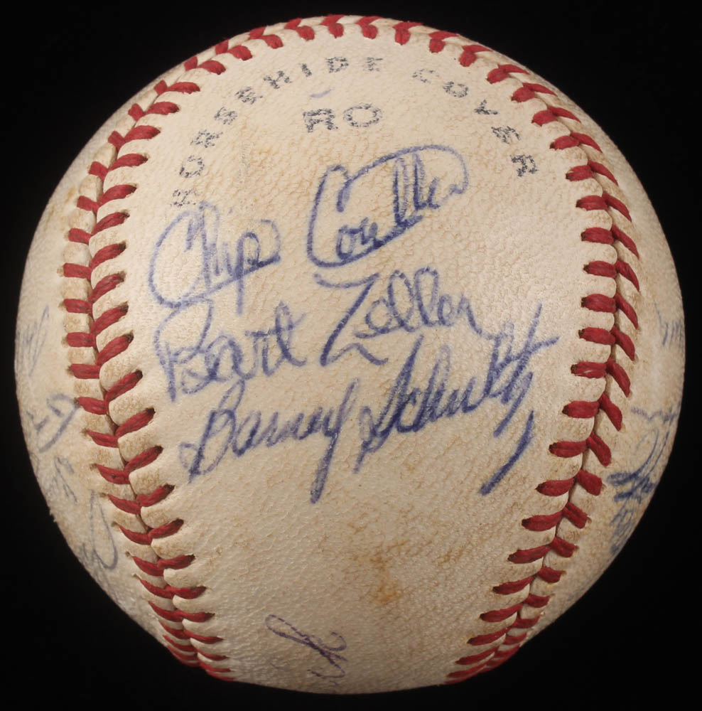 Baseball Signed by (14) with Joe Medwick, Bart Zeller, Barney Schultz, Chip Coulter (JSA ALOA) at PristineAuction.com Baseball Signed by (14) with Joe Medwick, Bart Zeller, Barney Schultz, Chip Coulter (JSA ALOA) at PristineAuction.com