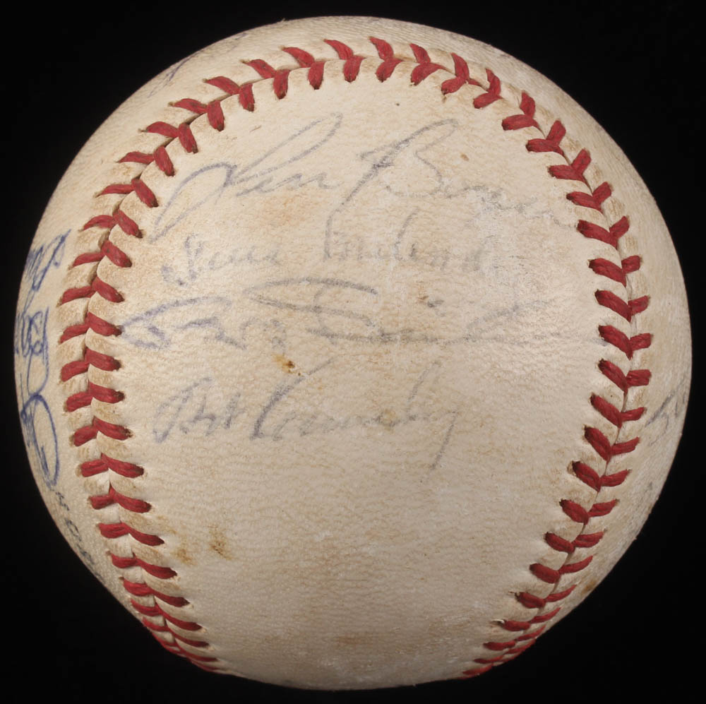 Baseball Signed by (14) with Joe Medwick, Bart Zeller, Barney Schultz, Chip Coulter (JSA ALOA) at PristineAuction.com Baseball Signed by (14) with Joe Medwick, Bart Zeller, Barney Schultz, Chip Coulter (JSA ALOA) at PristineAuction.com