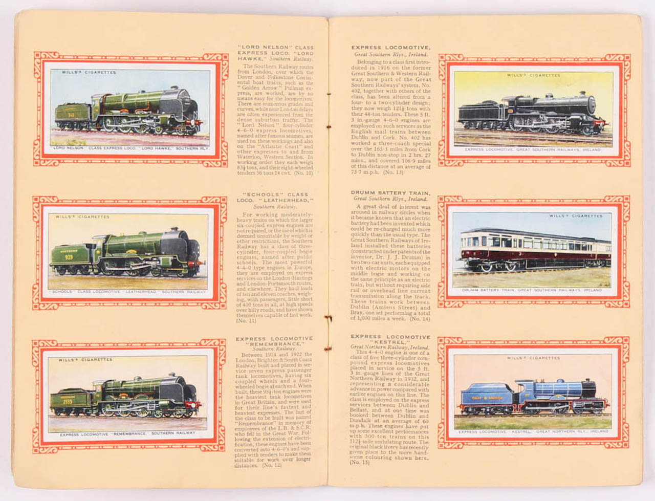 Complete Set of (50) 1936 Will's "Railway Locomotive Engines" Cigarette Cards with Original Album at PristineAuction.com Complete Set of (50) 1936 Will's "Railway Locomotive Engines" Cigarette Cards with Original Album at PristineAuction.com
