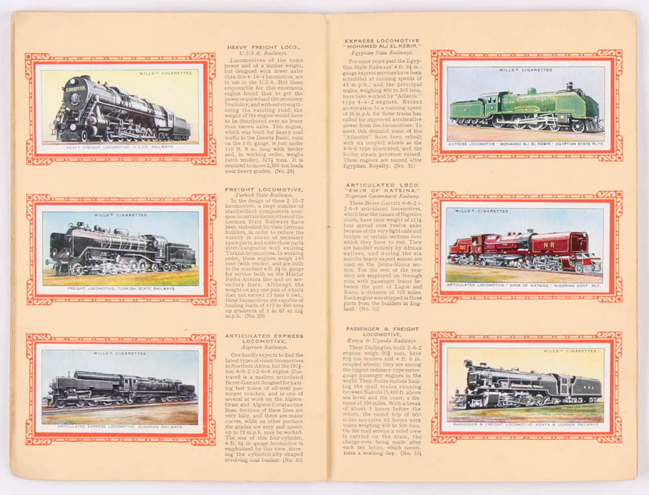 Complete Set of (50) 1936 Will's "Railway Locomotive Engines" Cigarette Cards with Original Album at PristineAuction.com Complete Set of (50) 1936 Will's "Railway Locomotive Engines" Cigarette Cards with Original Album at PristineAuction.com