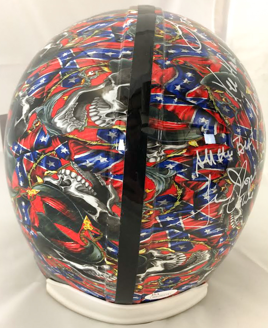 Tom Wopat, Catherine Bath & John Schneider Signed "Dukes of Hazzard" Full-Size Authentic On-Field Speed Helmet (JSA COA) at PristineAuction.com Tom Wopat, Catherine Bath & John Schneider Signed "Dukes of Hazzard" Full-Size Authentic On-Field Speed Helmet (JSA COA) at PristineAuction.com