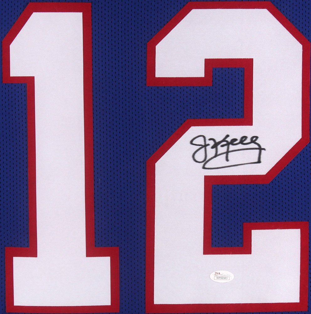 Jim Kelly Signed 35x43 Custom Framed Jersey (JSA COA) at PristineAuction.com Jim Kelly Signed 35x43 Custom Framed Jersey (JSA COA) at PristineAuction.com