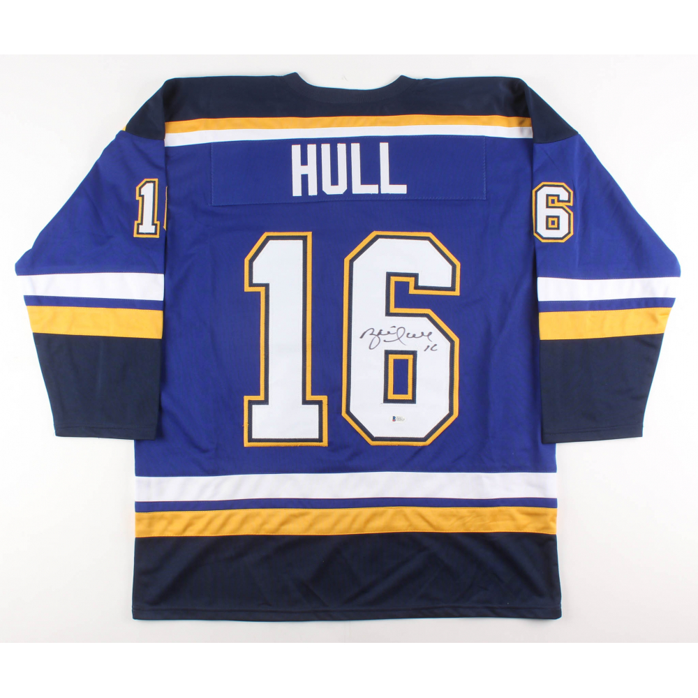Brett Hull Signed St. Louis Blues Jersey (Beckett COA) Pristine Auction