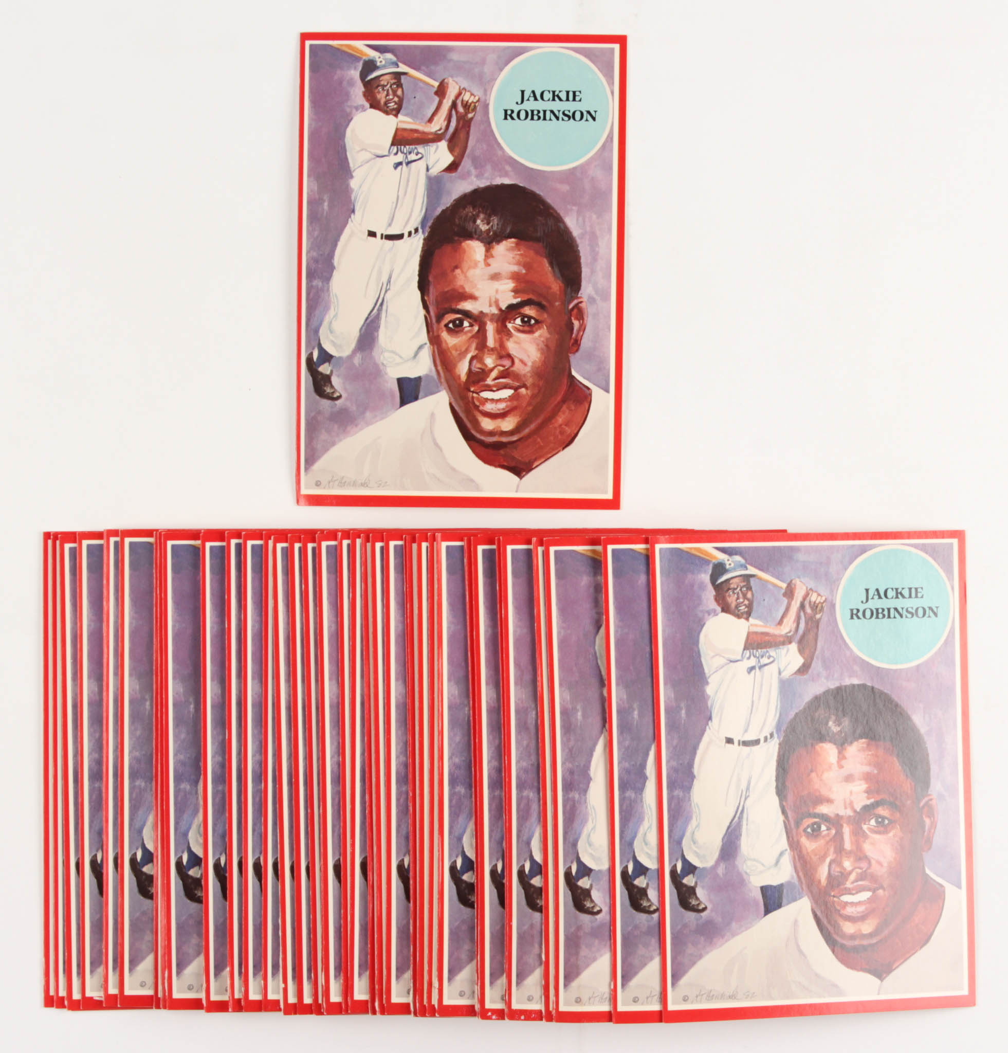 Lot of (50) 1982 Jackie Robinson Sports Legends Greetings Cards at PristineAuction.com Lot of (50) 1982 Jackie Robinson Sports Legends Greetings Cards at PristineAuction.com