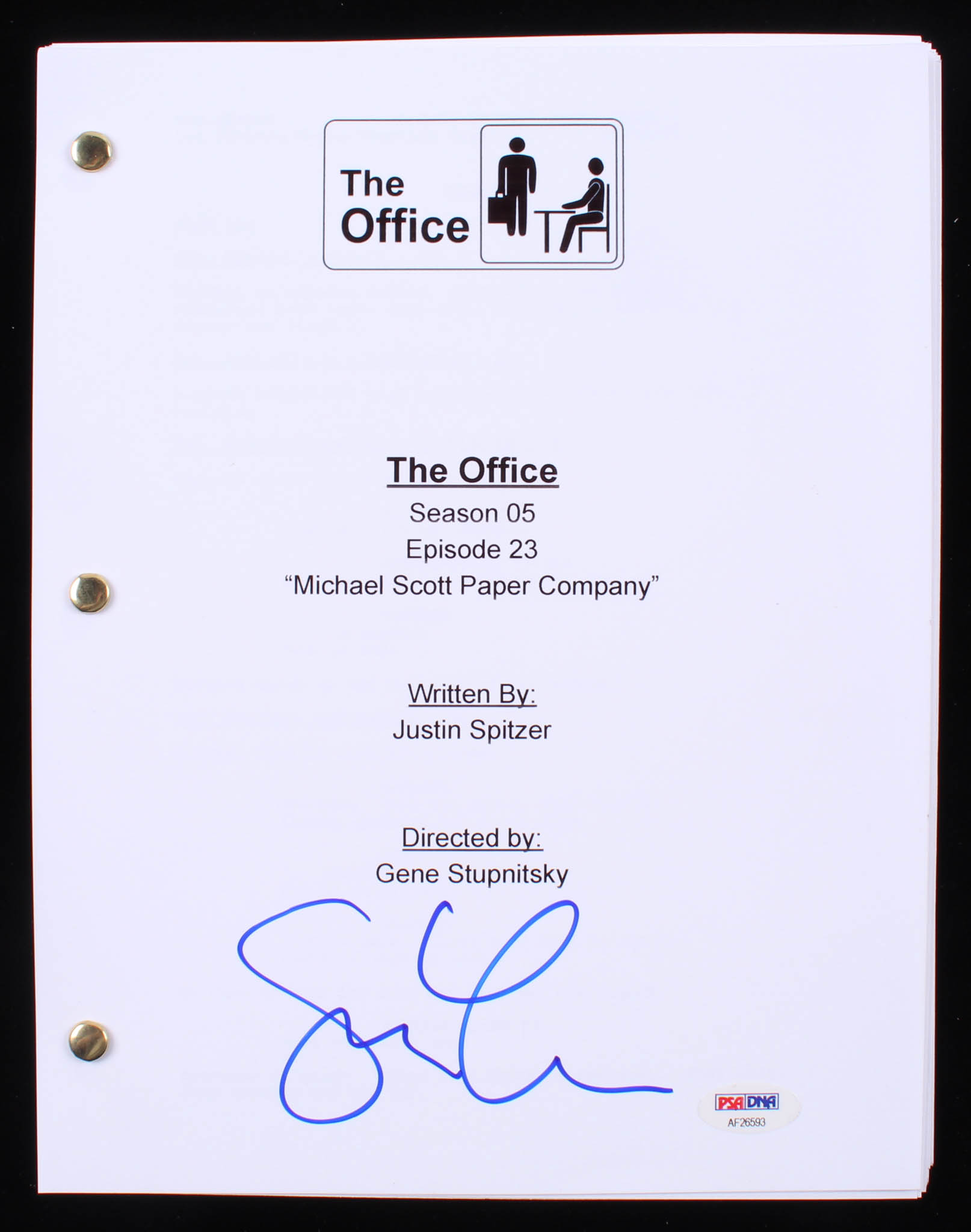 Steve Carell Signed "The Office: Michael Scott Paper Company" Episode Script (PSA COA) at PristineAuction.com Steve Carell Signed "The Office: Michael Scott Paper Company" Episode Script (PSA COA) at PristineAuction.com