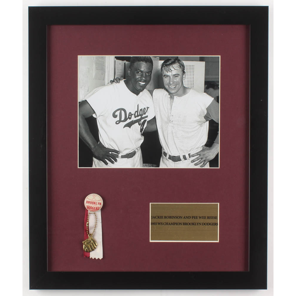 Wee Blue Coo Vintage Jackie Robinson Brooklyn Dodgers Framed Art Print - 12x16 Inches - View #12