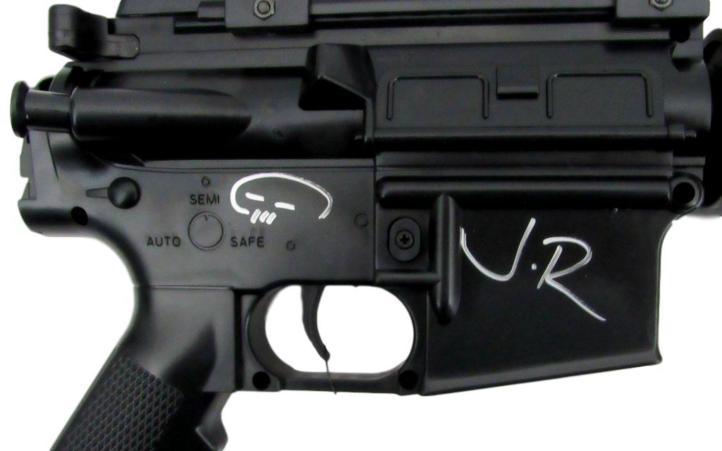 Jon Bernthal Signed Full-Size "Punisher" Replica Assault Rifle Airsoft Gun with Hand-Drawn Punisher Skull (JSA COA) at PristineAuction.com Jon Bernthal Signed Full-Size "Punisher" Replica Assault Rifle Airsoft Gun with Hand-Drawn Punisher Skull (JSA COA) at PristineAuction.com
