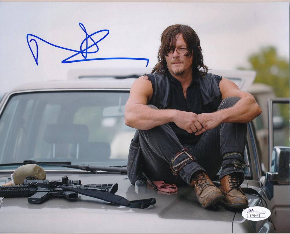 Norman Reedus Signed "The Walking Dead" 8x10 Photo (JSA COA) Pristine