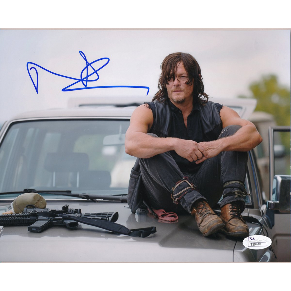 Norman Reedus Signed "The Walking Dead" 8x10 Photo (JSA COA) Pristine