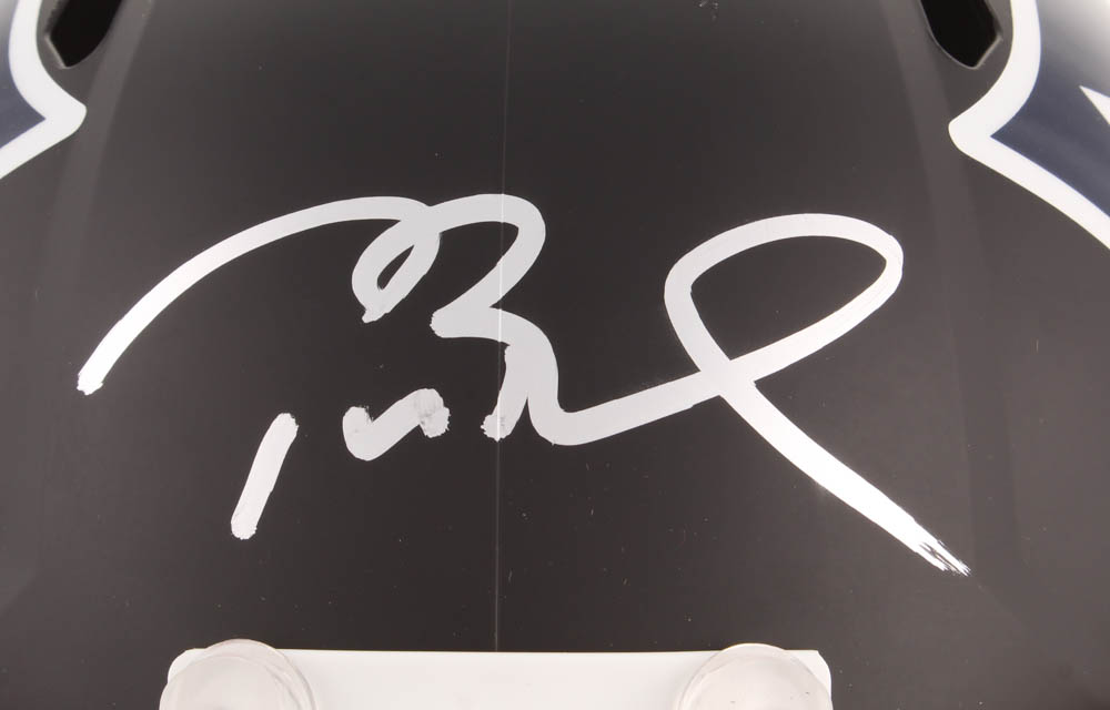 Tom Brady Signed New England Patriots Full-Size Black Matte Speed Helmet (TriStar Hologram) at PristineAuction.com Tom Brady Signed New England Patriots Full-Size Black Matte Speed Helmet (TriStar Hologram) at PristineAuction.com