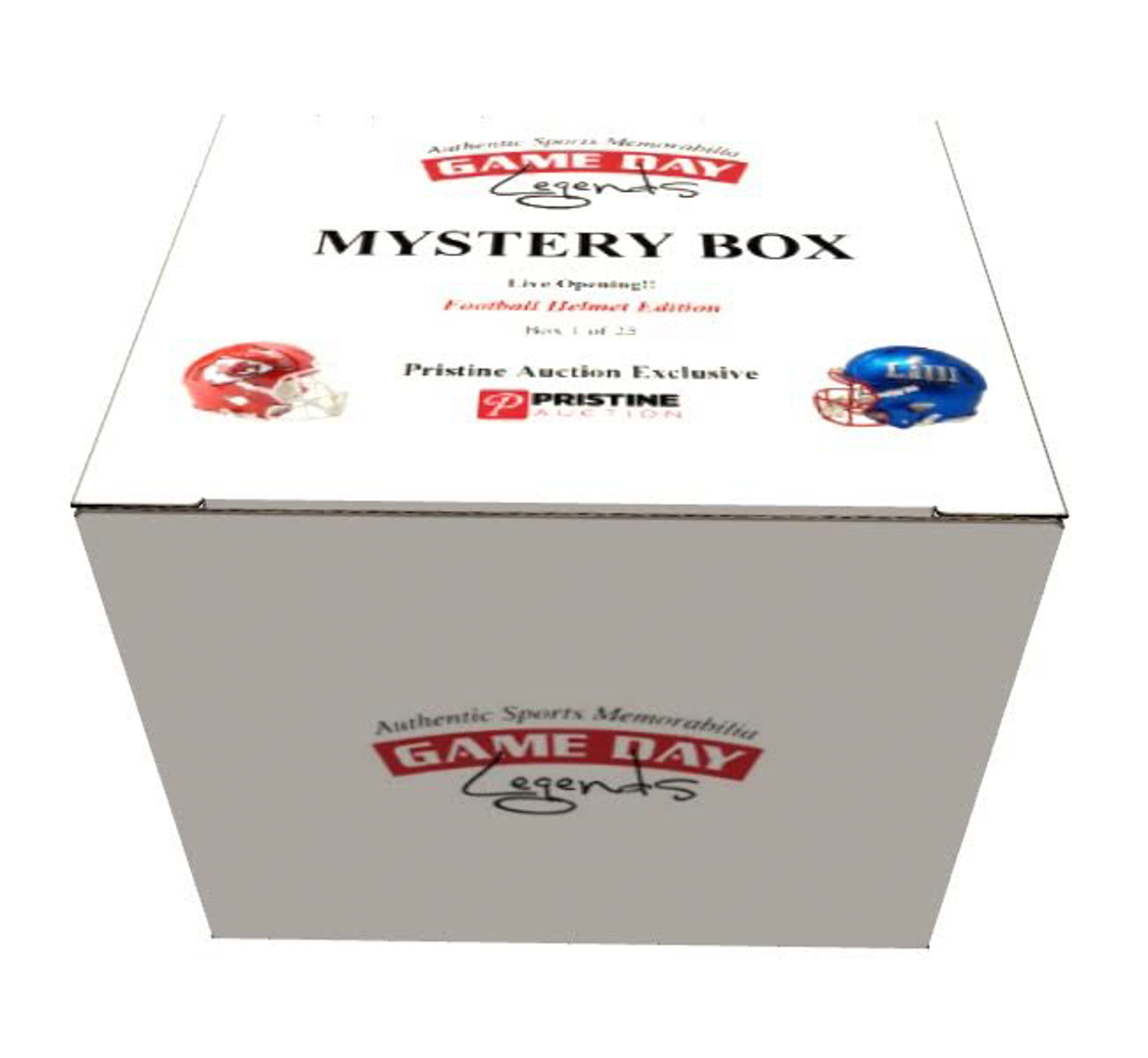 Game Day Legends Mystery Box Full-Size Helmet Edition -Tom Brady (x3), Peyton Manning, Patrick Mahomes & More - Live Box Break #20/25 at PristineAuction.com Game Day Legends Mystery Box Full-Size Helmet Edition -Tom Brady (x3), Peyton Manning, Patrick Mahomes & More - Live Box Break #20/25 at PristineAuction.com