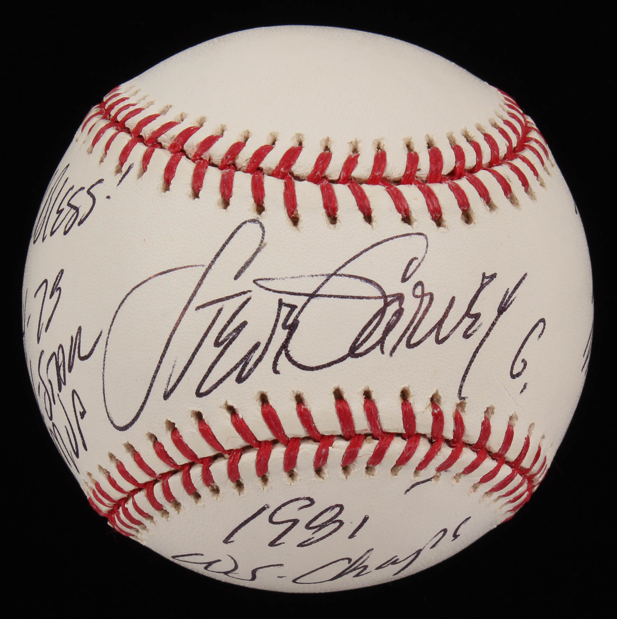 Steve Garvey Signed OML Baseball Inscribed with (4) Inscriptions (JSA COA) at PristineAuction.com Steve Garvey Signed OML Baseball Inscribed with (4) Inscriptions (JSA COA) at PristineAuction.com