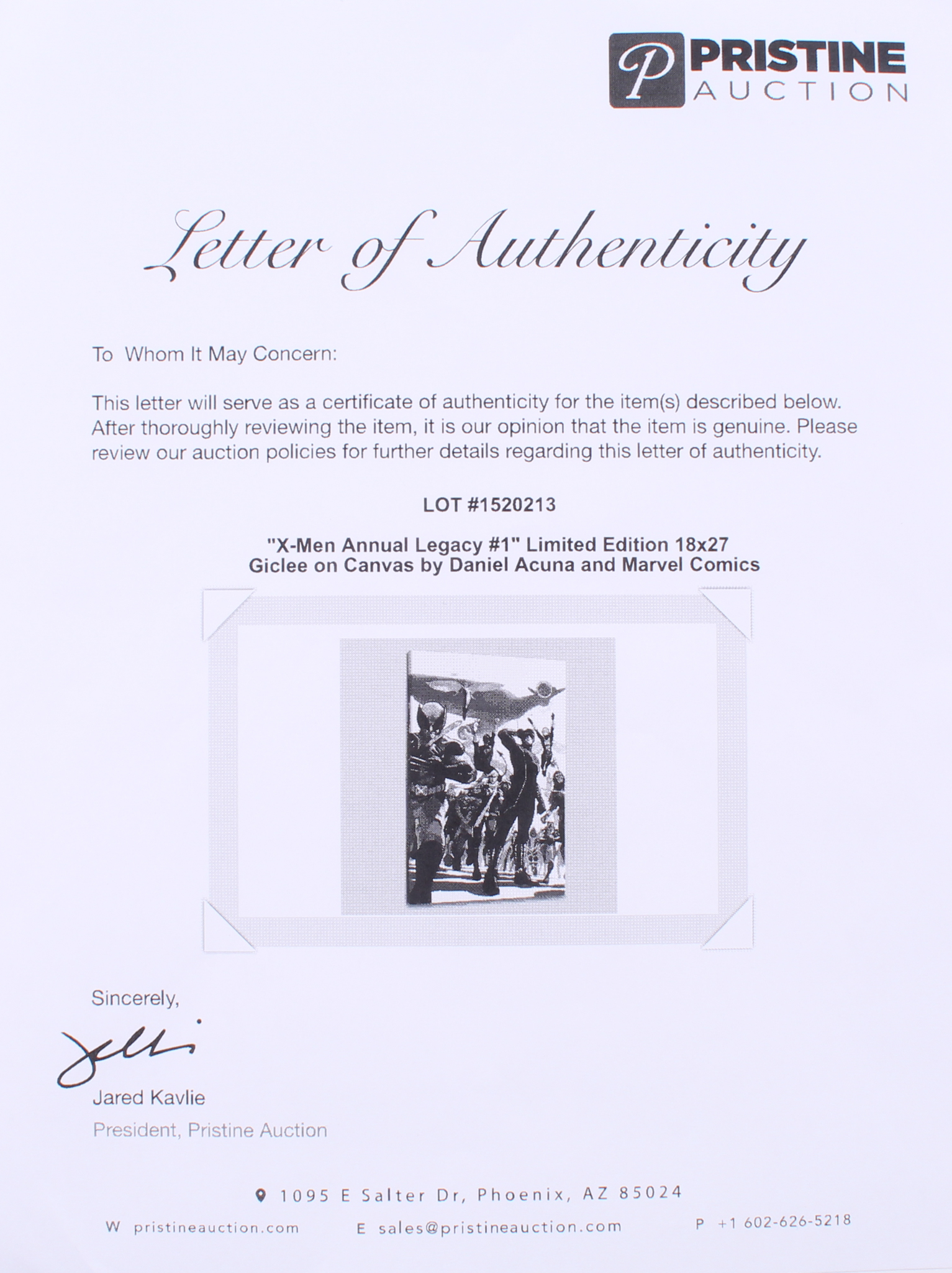 "X-Men Annual Legacy #1" Limited Edition 18x27 Giclee on Canvas by Daniel Acuna and Marvel Comics at PristineAuction.com "X-Men Annual Legacy #1" Limited Edition 18x27 Giclee on Canvas by Daniel Acuna and Marvel Comics at PristineAuction.com