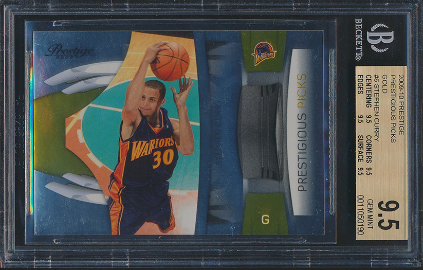 2009-10 Prestige Prestigious Picks Gold #6 Stephen Curry RC (BGS 9.5) at PristineAuction.com 2009-10 Prestige Prestigious Picks Gold #6 Stephen Curry RC (BGS 9.5) at PristineAuction.com