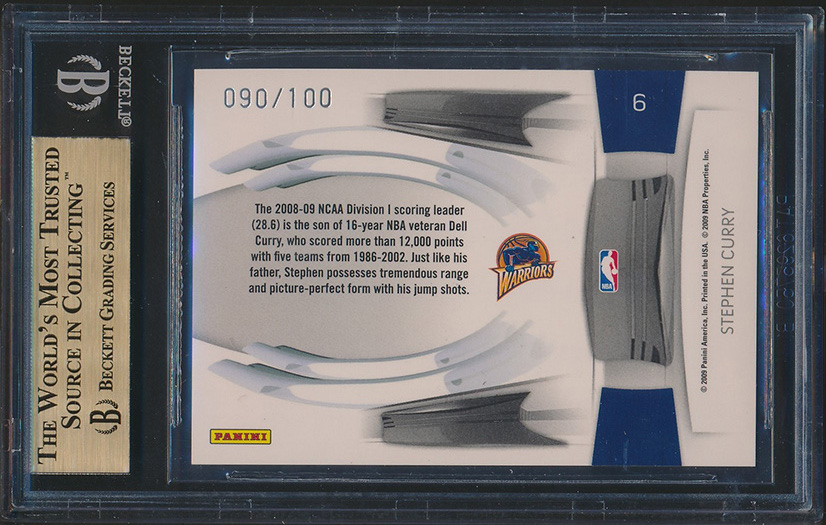2009-10 Prestige Prestigious Picks Gold #6 Stephen Curry RC (BGS 9.5) at PristineAuction.com 2009-10 Prestige Prestigious Picks Gold #6 Stephen Curry RC (BGS 9.5) at PristineAuction.com