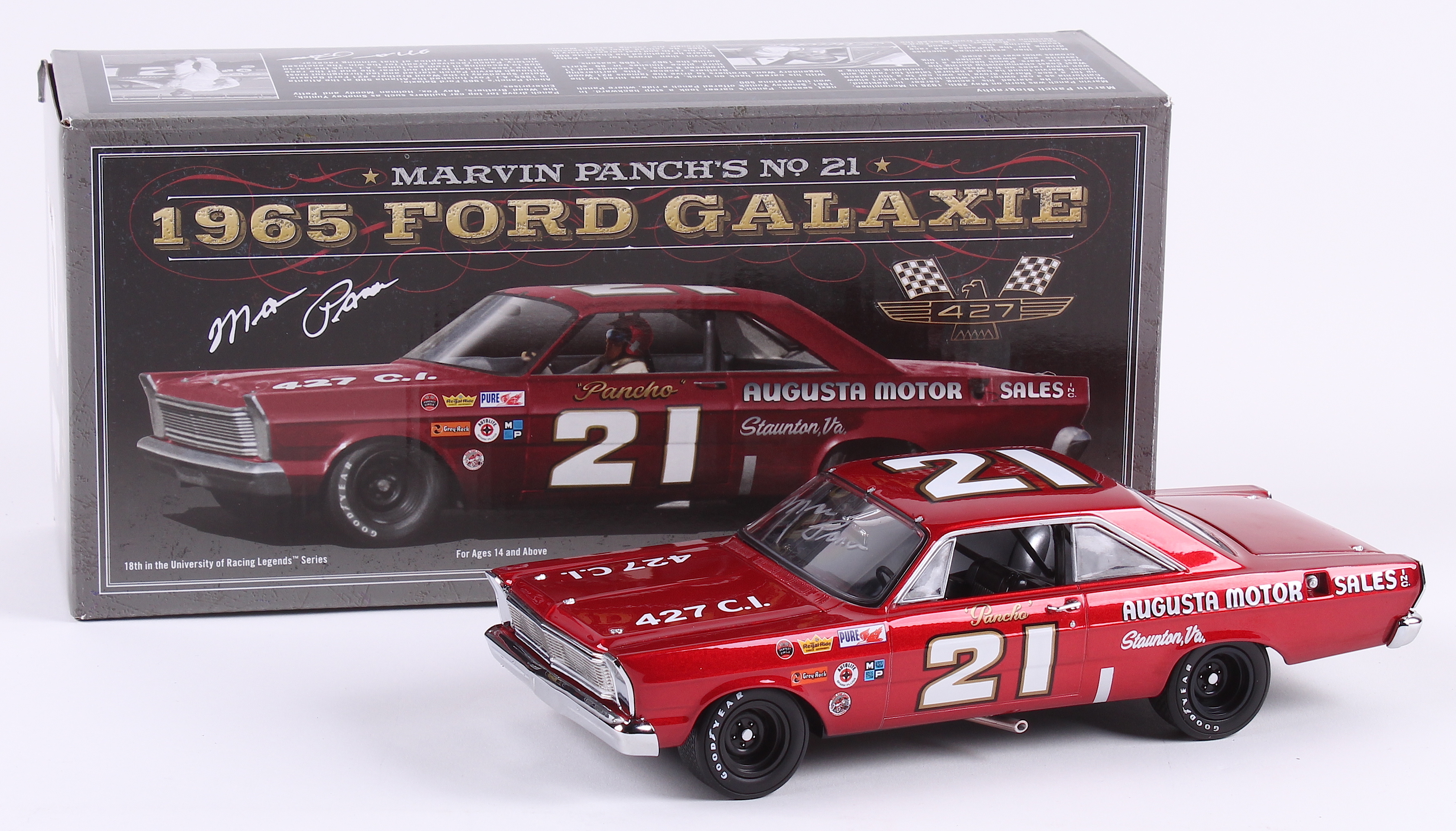 Marvin Panch Signed NASCAR #21 1965 Ford Galaxie 1:24 Premium Diecast Car (PA COA) at PristineAuction.com Marvin Panch Signed NASCAR #21 1965 Ford Galaxie 1:24 Premium Diecast Car (PA COA) at PristineAuction.com