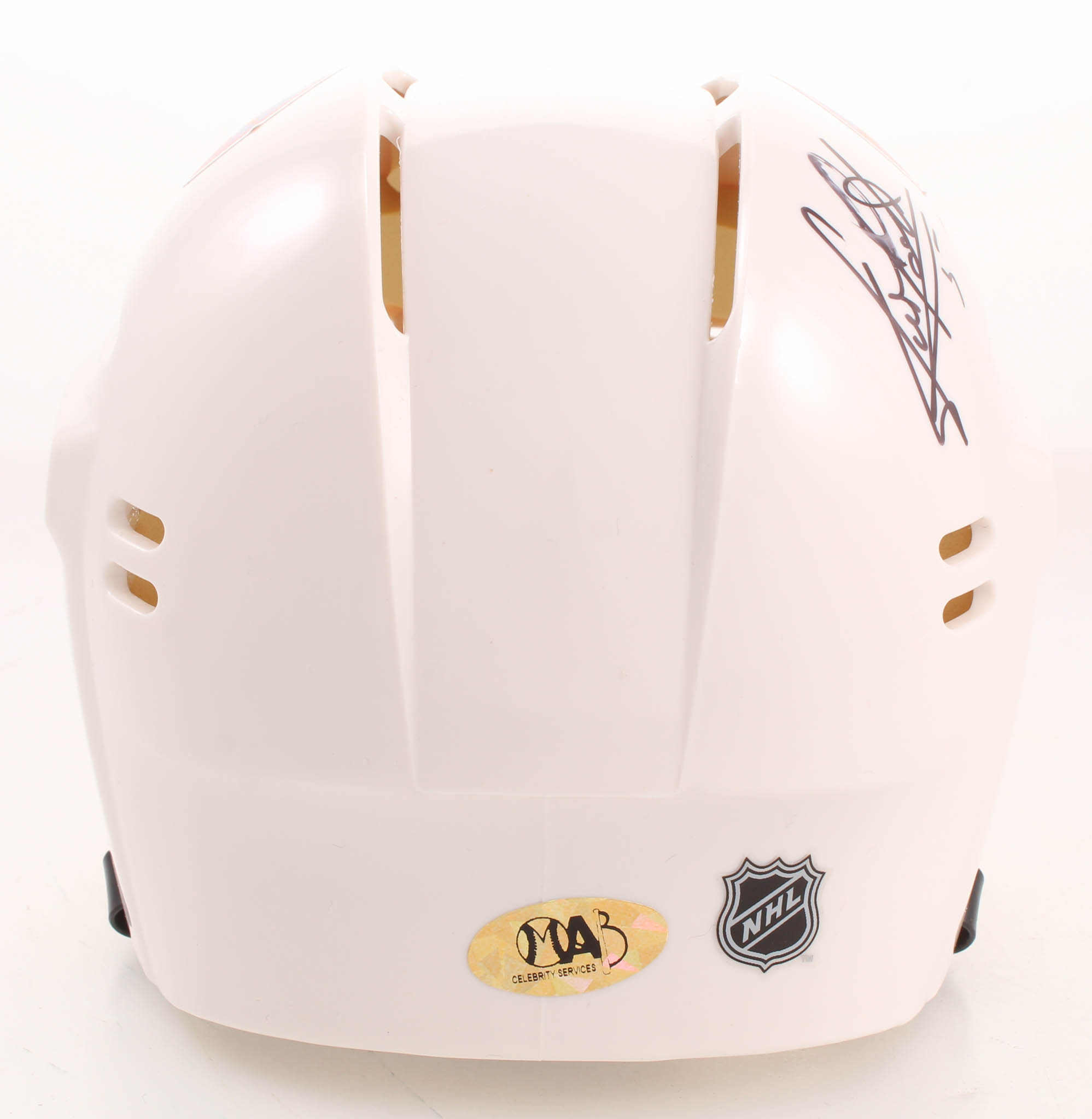 Denis Potvin Signed Pittsburgh Penguins Mini Helmet Inscribed "HOF 91" (MAB Hologram) at PristineAuction.com Denis Potvin Signed Pittsburgh Penguins Mini Helmet Inscribed "HOF 91" (MAB Hologram) at PristineAuction.com