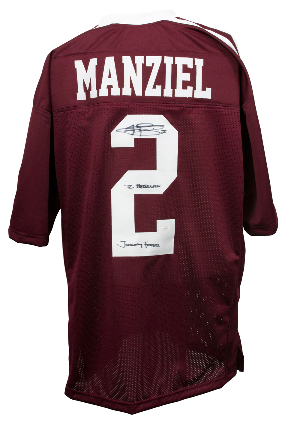 Johnny Manziel Signed Texas A&M Aggies Jersey Inscribed "'12 Heisman" & "Johnny Football" (JSA COA) at PristineAuction.com Johnny Manziel Signed Texas A&M Aggies Jersey Inscribed "'12 Heisman" & "Johnny Football" (JSA COA) at PristineAuction.com