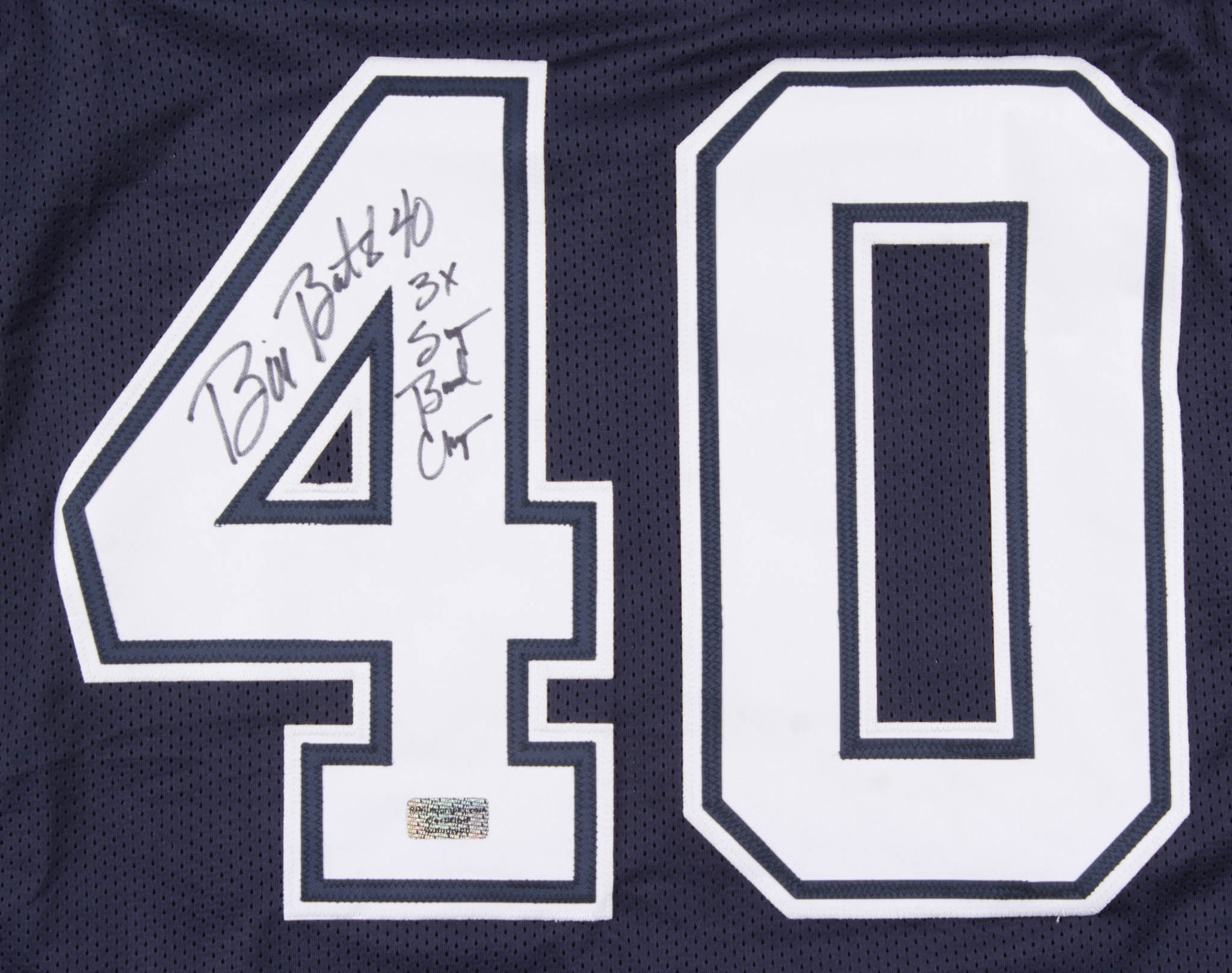 Bill Bates Signed Jersey Inscribed "3x Super Bowl Champ" (RSA COA) at PristineAuction.com Bill Bates Signed Jersey Inscribed "3x Super Bowl Champ" (RSA COA) at PristineAuction.com